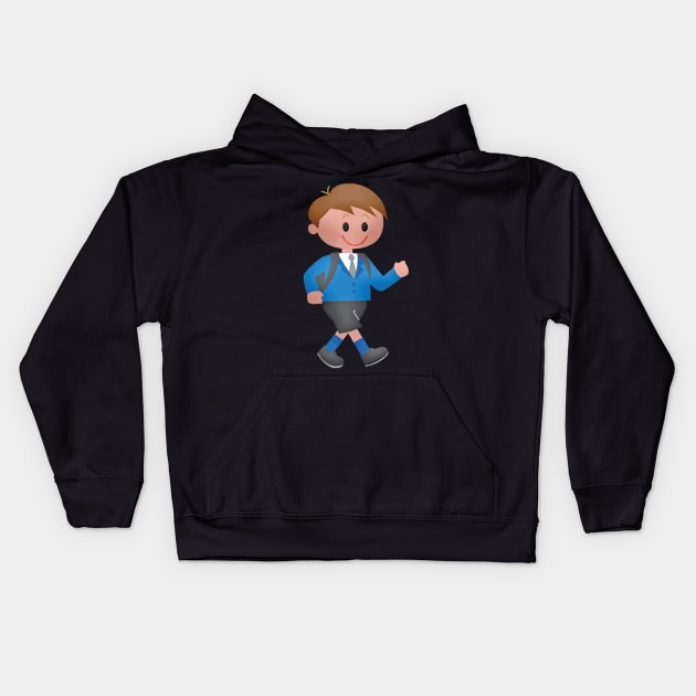 Handsome Schoolboy in A Classy Uniform Kids Hoodie by CoolFactorMerch